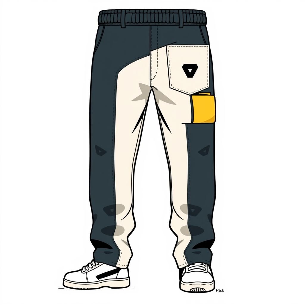 Manfinity EMRG Men Simple Solid Color Spliced Front Tie Casual Straight Leg Pants, Side Opening Design White Pants, Hip Hop Long Baggy Pants, For Husband, Boyfriend Gifts Retro Pants For Menmen's Track Pantsstreet Wear Pantsy2k Pants Meny2k Pants For Men. With DV on pocket
Design a pair of streetwear-inspired pants, blending retro aesthetics with modern flair. Feature simple solid color panels in a minimalist spliced style. Incorporate a unique side opening design for flexibility, ensuring an edgy hip-hop vibe. Highlight a bold "DV" logo on the pocket, perfect for trendsetting husbands and boyfriends.