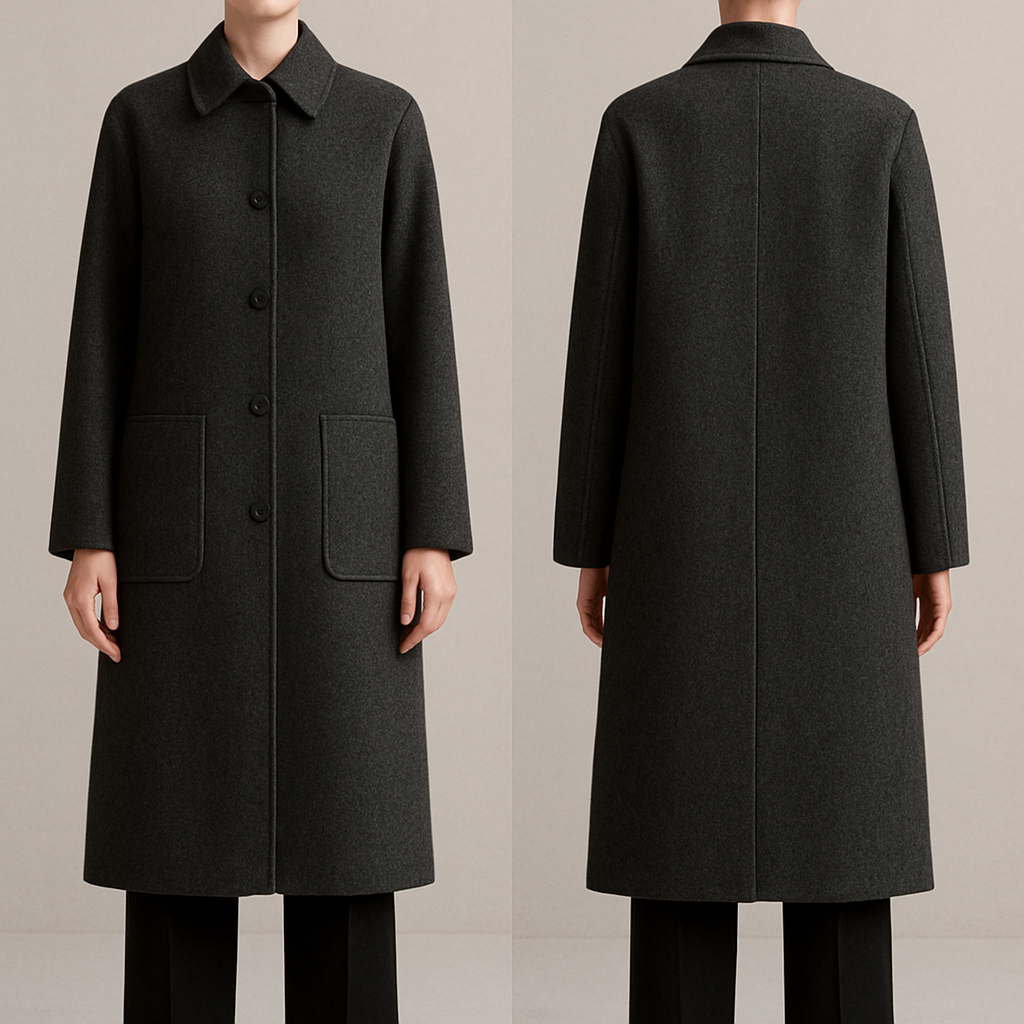 أريد تصميم مانتو جوخ طويل نسب الذوق الحصري
أريد تصميم مانتو جوخ طويل نسب الذوق الحصري, show front and back