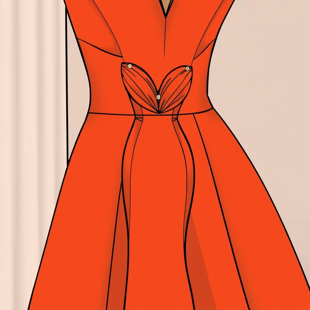 Vestido color peach y es corto pegado con encaje y en la parte de adentro sea tela satén y la parte del top del vestido es en forma de corazón.
Diseña un vestido corto de color durazno, ceñido al cuerpo, con delicados detalles de encaje que realcen su elegancia. La parte interior de la prenda es de suave satén, mientras que el escote en forma de corazón aporta un toque romántico. Agrega sutiles embellishments dorados para resaltar su sofisticación.