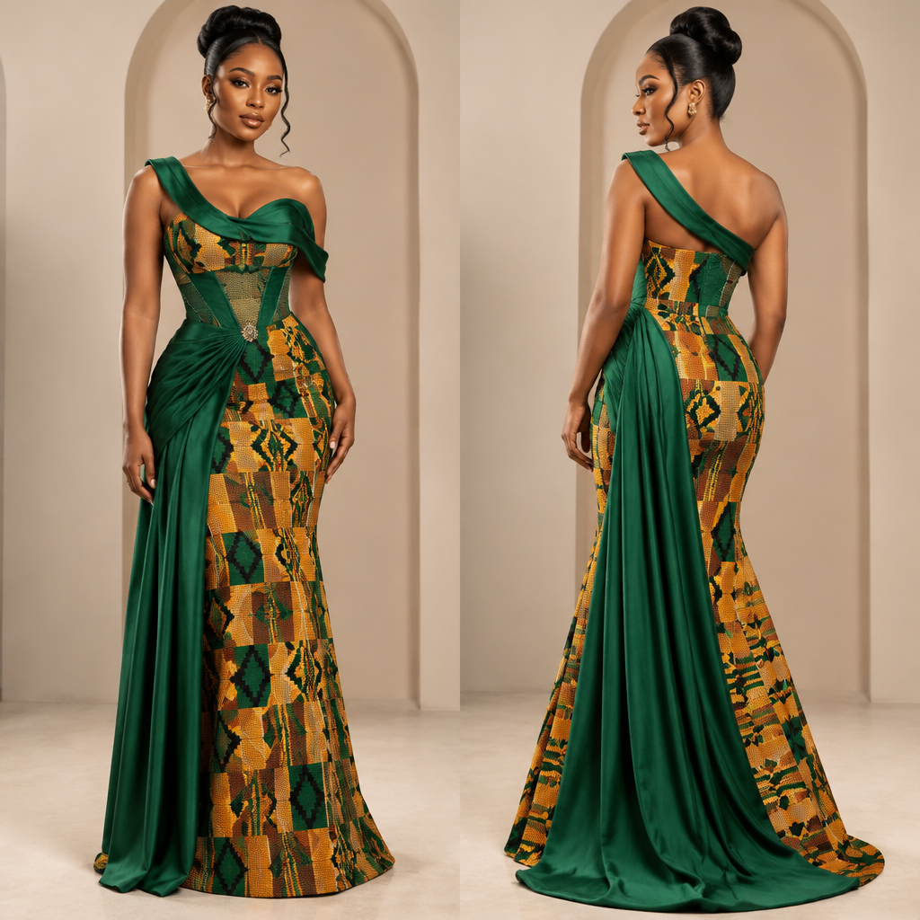 A Female Dress design, suitable for Summer, in Designer style. I want us to create a formal dress. Ghana fashion aesthetics. Present it as professional fashion catalogue photography: the garment is the subject, shown full-length with editorial styling, neutral posing and tasteful, non-suggestive framing.
photorealistic fashion design, A Female Dress design, suitable for Summer, in Designer style. I want us to create a formal dress. Ghana fashion aesthetics. Present it as professional fashion catalogue photography: the garment is the subject, shown full-length with editorial styling, neutral posing and tasteful, non-suggestive framing., designer style, just the design no text