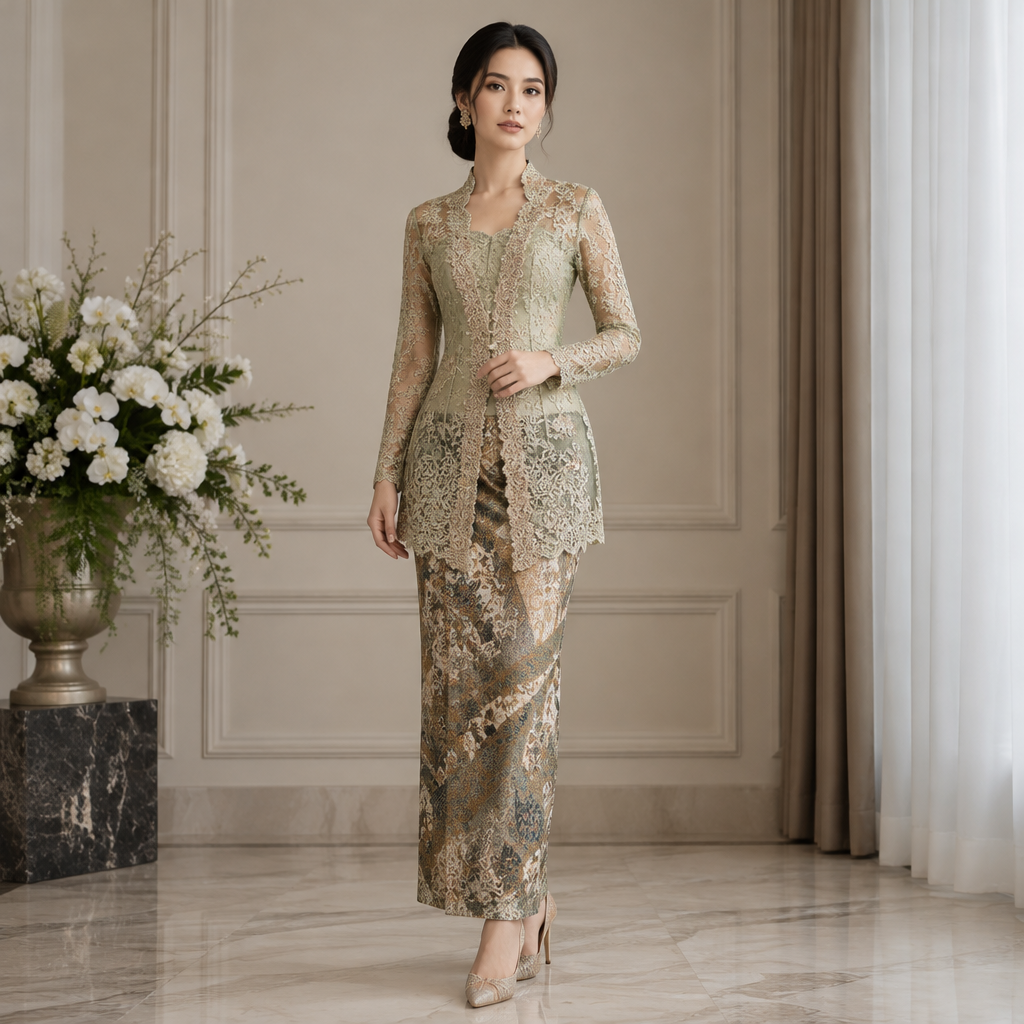 A Female Kebaya design, in Elegant style. IQ fashion aesthetics. Present it as professional fashion catalogue photography: the garment is the subject, shown full-length with editorial styling, neutral posing and tasteful, non-suggestive framing.
photorealistic fashion design, A Female Kebaya design, in Elegant style. IQ fashion aesthetics. Present it as professional fashion catalogue photography: the garment is the subject, shown full-length with editorial styling, neutral posing and tasteful, non-suggestive framing., elegant style, just the design no text