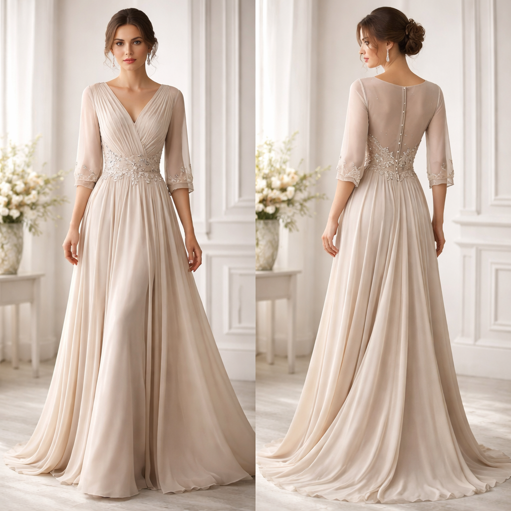 Crée une robe longue classe, soft et élégante en tissu dampé premium.
Je veux une coupe fluide et raffinée avec une silhouette féminine, taille légèrement marquée et manches 3/4
Le style doit être chic sans être trop chargé, avec une touche douce
Propose des couleurs sobres Ajoute des détails fins comme une légère broderie, un col élégant et des finitions haut de gamme.
La robe doit être parfaite pour une femme élégante, moderne et distinguée.
Crée une robe longue classe, soft et élégante en tissu dampé premium.
Je veux une coupe fluide et raffinée avec une silhouette féminine, taille légèrement marquée et manches 3/4
Le style doit être chic sans être trop chargé, avec une touche douce
Propose des couleurs sobres Ajoute des détails fins comme une légère broderie, un col élégant et des finitions haut de gamme.
La robe doit être parfaite pour une femme élégante, moderne et distinguée., show front and back