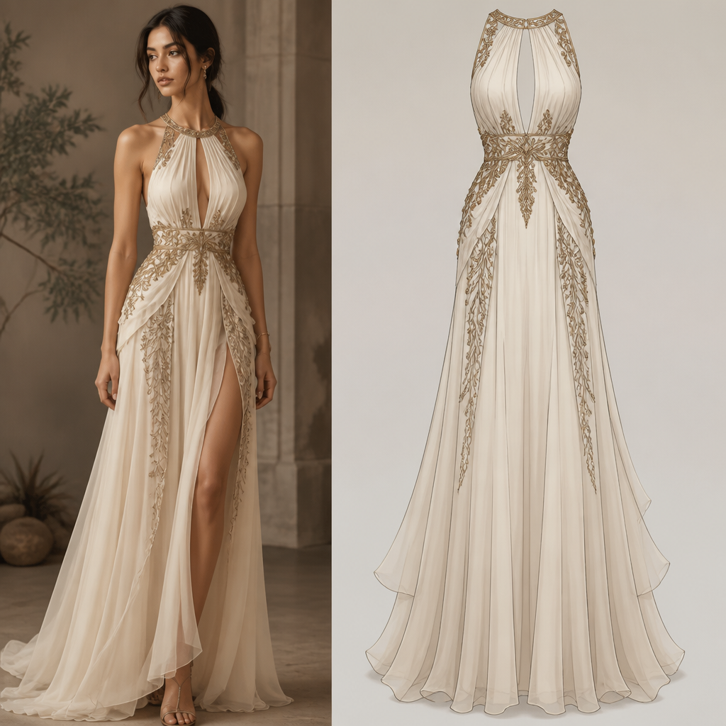 A Female Dress design, suitable for Summer. I want design dress inspired by world of my books. HR fashion aesthetics.
photorealistic fashion design, A Female Dress design, suitable for Summer. I want design dress inspired by world of my books. HR fashion aesthetics., just the design no text