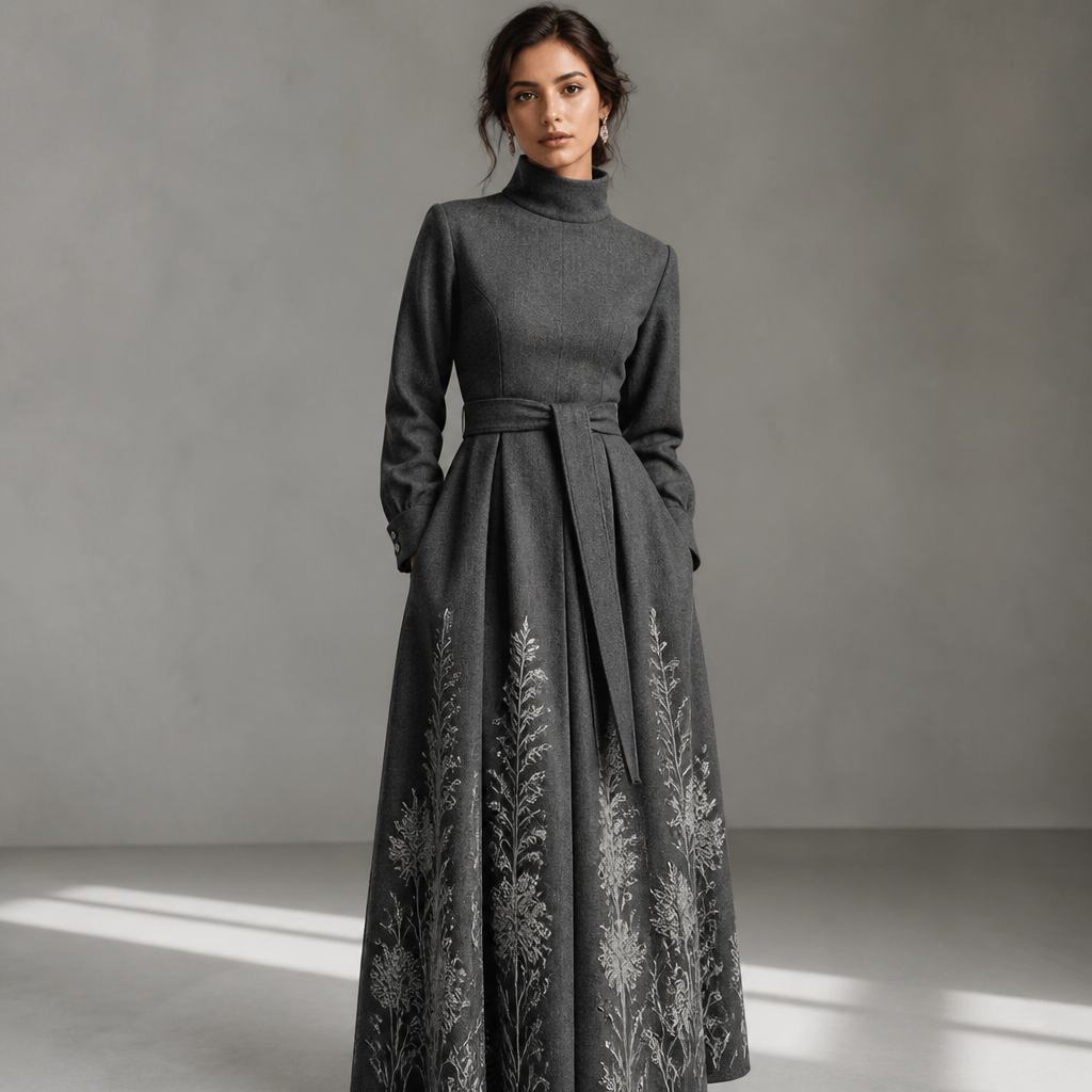 A Female Dress design, suitable for Winter. PY fashion aesthetics. Current season is Winter in PY.
photorealistic fashion design, A Female Dress design, suitable for Winter. PY fashion aesthetics. Current season is Winter in PY., just the design no text