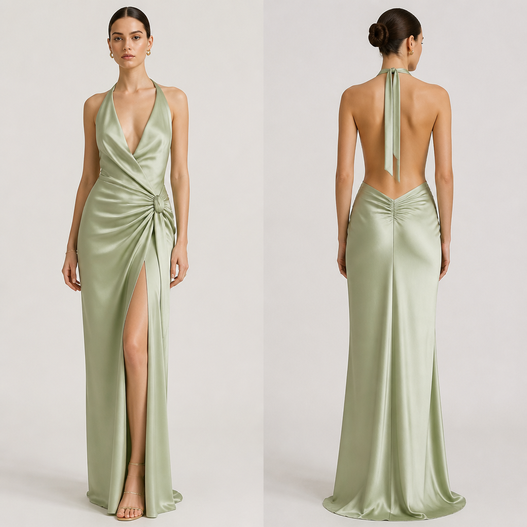 A Female Dress design, made of Silk, suitable for Summer. GA fashion aesthetics. Current season is Summer in GA.
photorealistic fashion design, A Female Dress design, made of Silk, suitable for Summer. GA fashion aesthetics. Current season is Summer in GA., just the design no text, show front and back