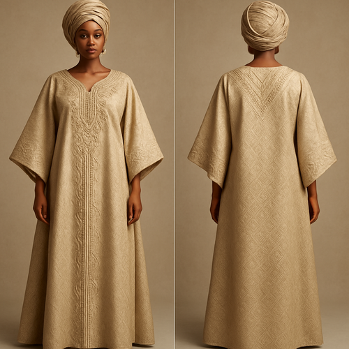 Create a shadda boubou for women that’s the first of its kind, unique, classy, and sophisticated in design. 