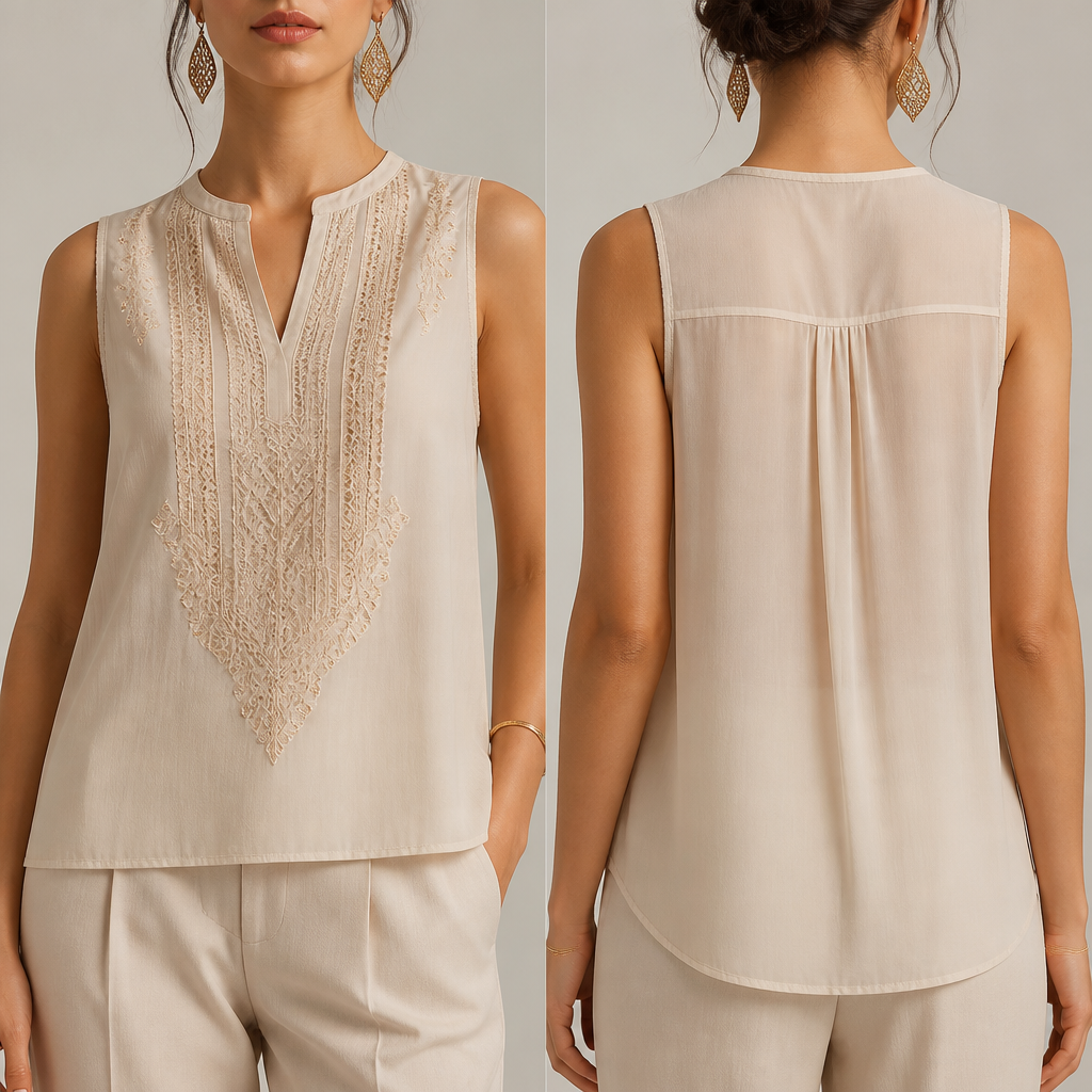 A Female Top design, for Casual, suitable for Summer, in Elegant style. Algeria fashion aesthetics.
photorealistic fashion design, A Female Top design, for Casual, suitable for Summer, in Elegant style. Algeria fashion aesthetics., elegant style, just the design no text, show front and back