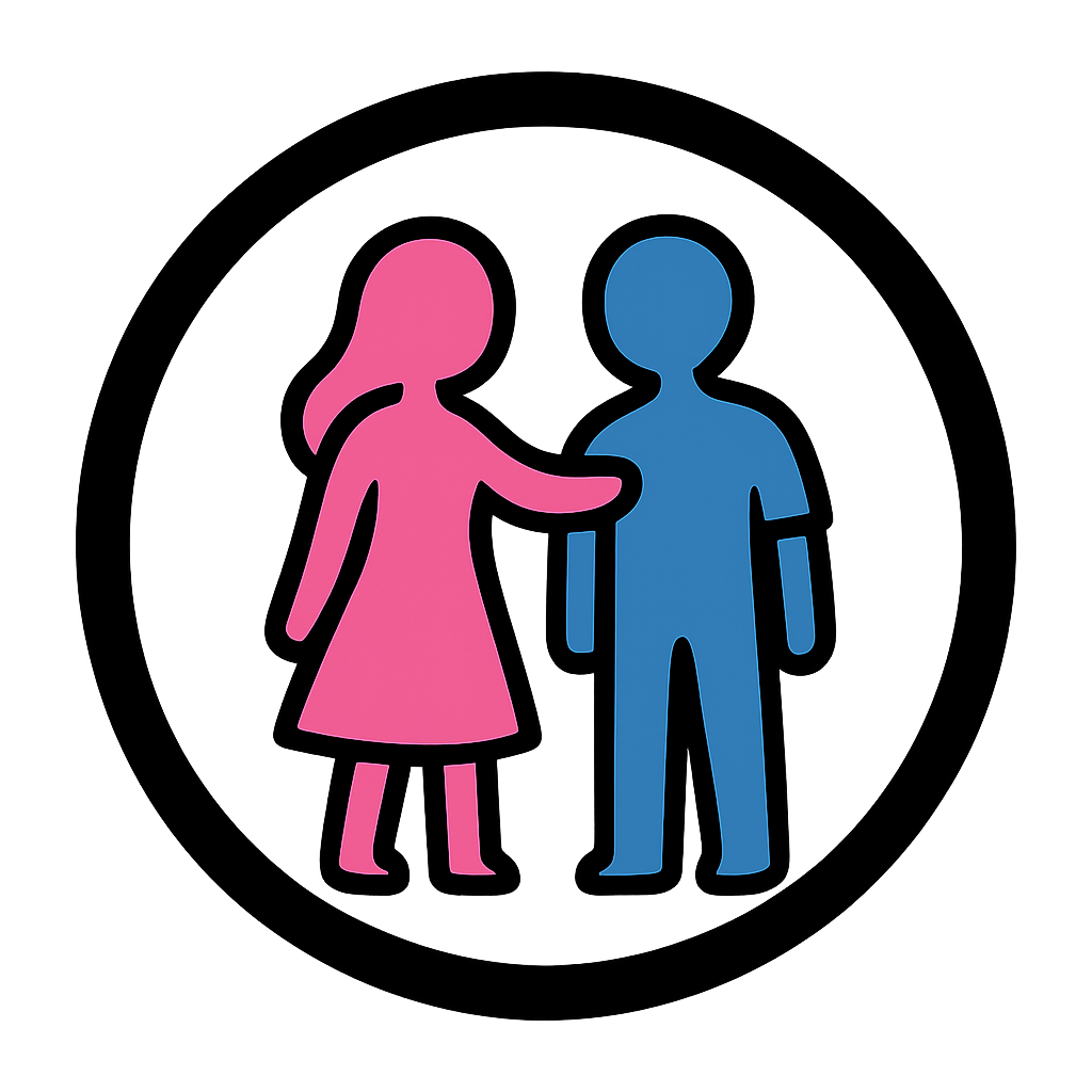 شعار مدرسه
دائري
لونه اسود
شكل الشعار من جوه بنت تمسك بولد
الاثنين بدون ملامح
البنت لونها وردي و الولد ازرق


شعار مدرسه
دائري
لونه اسود
شكل الشعار من جوه بنت تمسك بولد
الاثنين بدون ملامح
البنت لونها وردي و الولد ازرق
