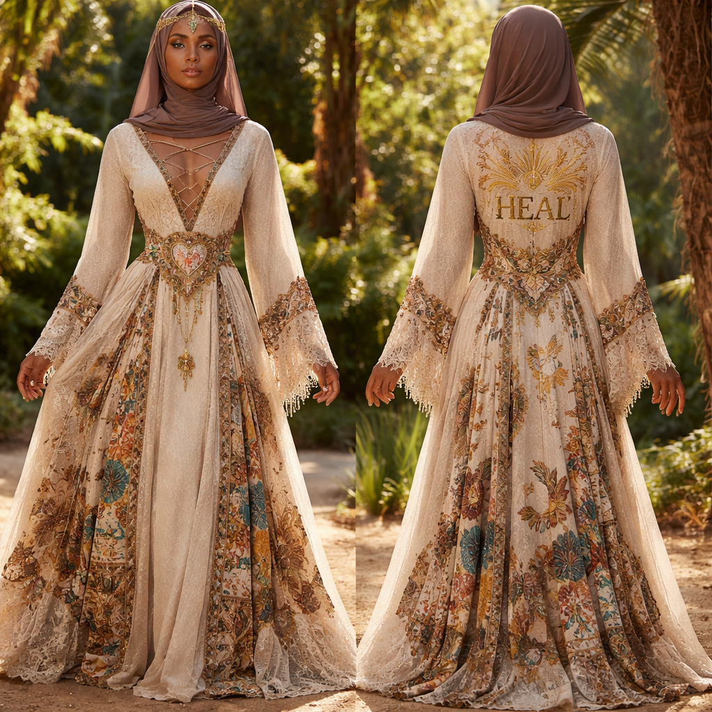 Modest, sexy,rooted in faith, middle eastern, African, West Indian, Native American, mental health awareness
Modest, sexy,rooted in faith, middle eastern, African, West Indian, Native American, mental health awareness , vintage style, show front and back