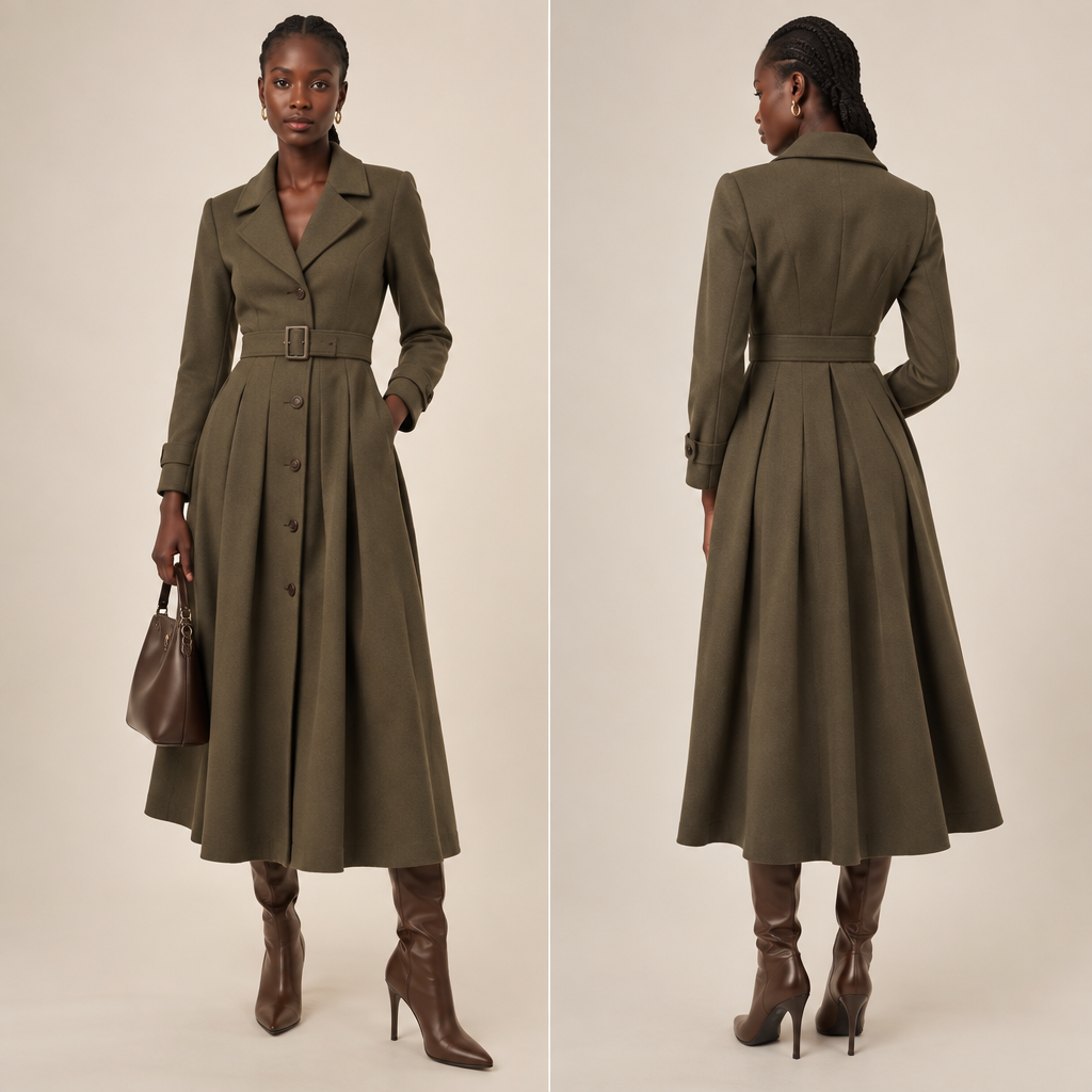 A Female Dress design, suitable for Fall. ZW fashion aesthetics. Current season is Spring in ZW. Present it as professional fashion catalogue photography: the garment is the subject, shown full-length with editorial styling, neutral posing and tasteful, non-suggestive framing.
photorealistic fashion design, A Female Dress design, suitable for Fall. ZW fashion aesthetics. Current season is Spring in ZW. Present it as professional fashion catalogue photography: the garment is the subject, shown full-length with editorial styling, neutral posing and tasteful, non-suggestive framing., just the design no text