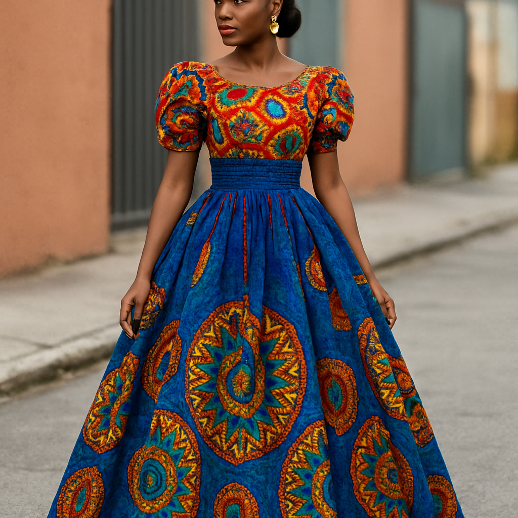 Create a beautiful bubu gown that has an Ankara fabric and aso oke design that will make it look elegant and chic with beautiful hues and beautiful colors.
Create a beautiful bubu gown that has an Ankara fabric and aso oke design that will make it look elegant and chic with beautiful hues and beautiful colors., streetwear style