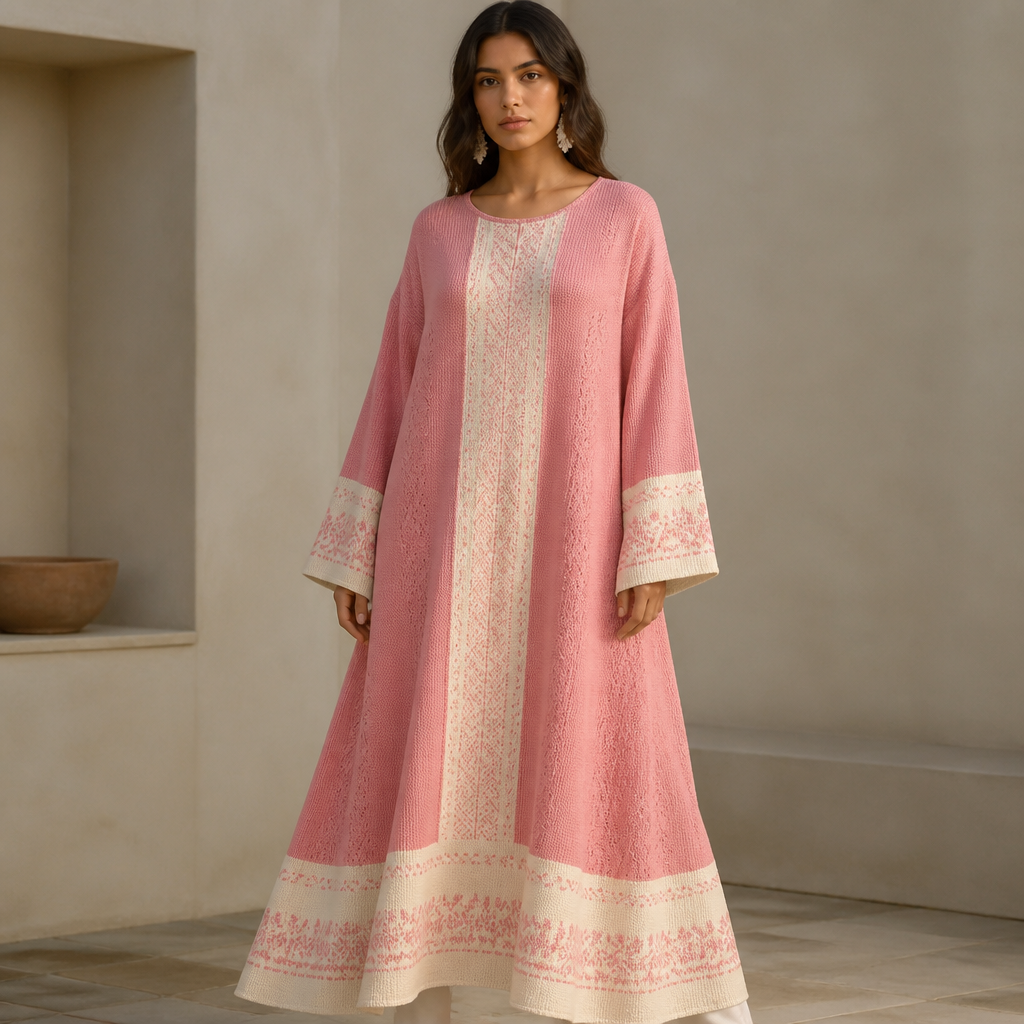 A Female Dress design, suitable for Winter. Quiero un vestido rosado con blanco y suelto. Peru fashion aesthetics.
photorealistic fashion design, A Female Dress design, suitable for Winter. Quiero un vestido rosado con blanco y suelto. Peru fashion aesthetics., just the design no text