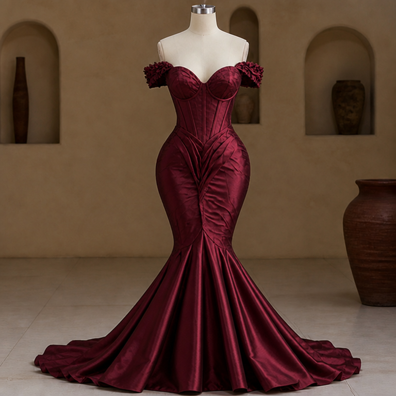 I want to change the fabric type to my own fabric
edit the attached fashion design with these instructions: I want to change the fabric type to my own fabric. keep it photorealistic, just the design no text