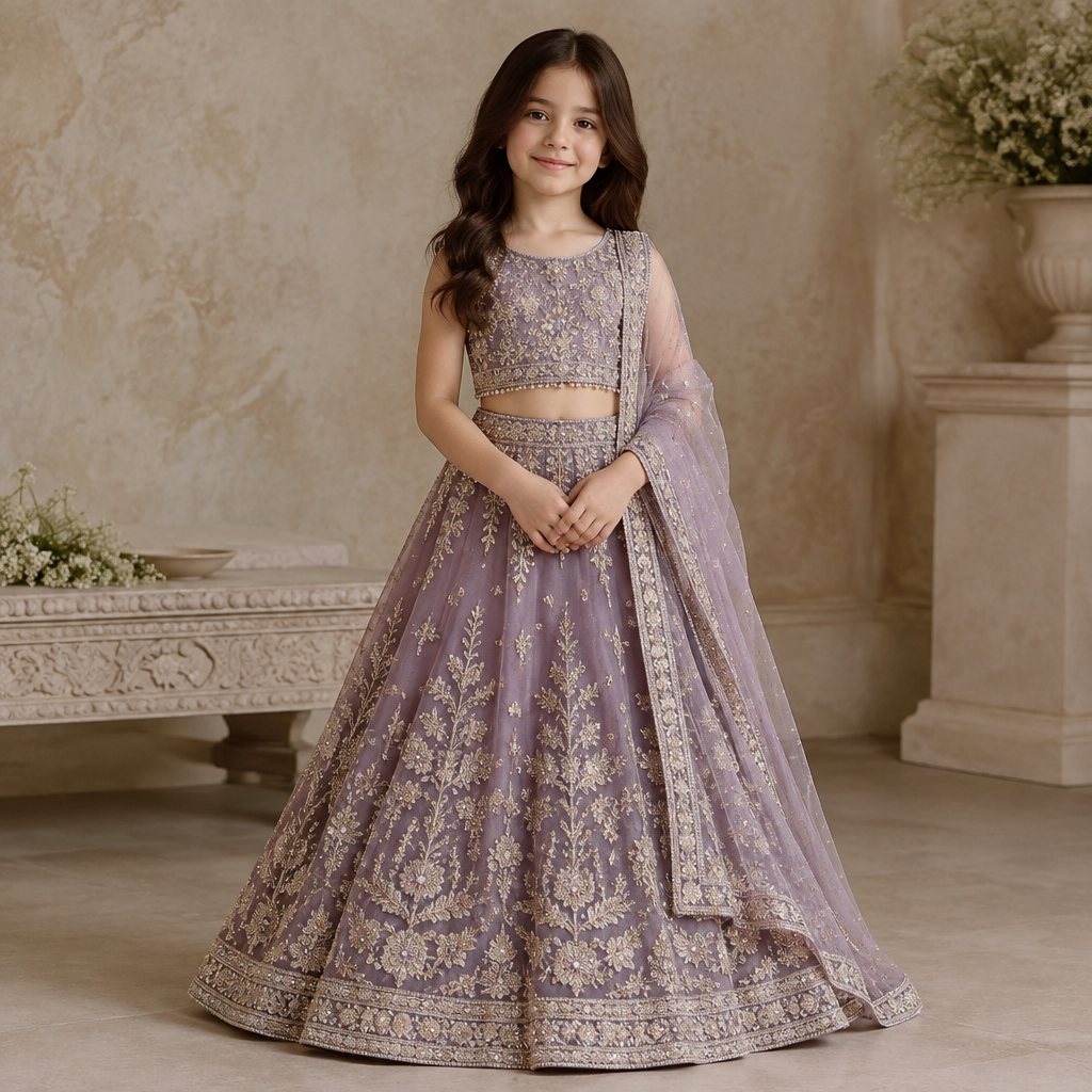 A Unisex Lehenga design. maine aapko do images bheje Hain usmein ek upar lehenga hai usko niche wale kapde ke mutabik ke design karna hai bachi ke liye. Pakistan fashion aesthetics. Present it as professional fashion catalogue photography: the garment is the subject, shown full-length with editorial styling, neutral posing and tasteful, non-suggestive framing.
photorealistic fashion design, A Unisex Lehenga design. maine aapko do images bheje Hain usmein ek upar lehenga hai usko niche wale kapde ke mutabik ke design karna hai bachi ke liye. Pakistan fashion aesthetics. Present it as professional fashion catalogue photography: the garment is the subject, shown full-length with editorial styling, neutral posing and tasteful, non-suggestive framing., just the design no text