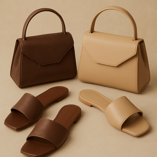 FIMA KAMBELLE presents first-of-their-kind women’s open flat slippers and high-luxury bags, crafted with sculpted minimalist silhouettes and rich, chic tones that embody quiet sophistication. The uncovered flats feature elegant open designs with sleek contours and luxurious textures, while the bags showcase architectural shapes and flawless detailing. Together, they create an irresistible, world-class collection that is modern, modestly feminine, and uniquely exclusive. And make them irresistible cute 