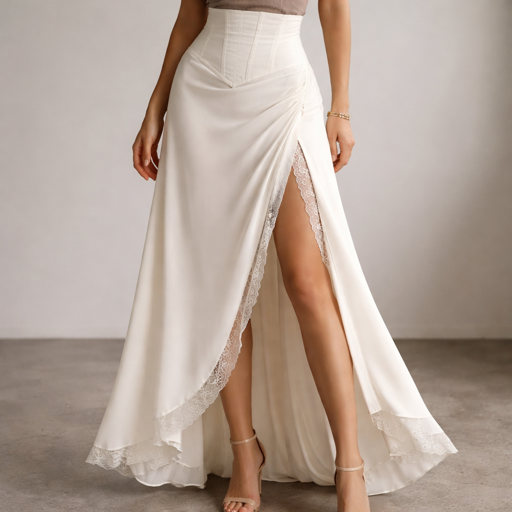 Long skirt for work , flowing light fabric, asymmetric length. Top part of the skirt works almost like a corset, accentuating hip then falling down gently under hips, small accent with stitches. Smooth transition to bohemian cut effortlessly sexy, to sum up top part is structured lower part relax but without changing msterial it’s just the structur that ascents waist hips and then flows on legs with asymmetrical opening and lace details for grunge but chic. Little fabric and close to the body very fluid
Long skirt for work , flowing light fabric, asymmetric length. Top part of the skirt works almost like a corset, accentuating hip then falling down gently under hips, small accent with stitches. Smooth transition to bohemian cut effortlessly sexy, to sum up top part is structured lower part relax but without changing msterial it’s just the structur that ascents waist hips and then flows on legs with asymmetrical opening and lace details for grunge but chic. Little fabric and close to the body very fluid
, casual style