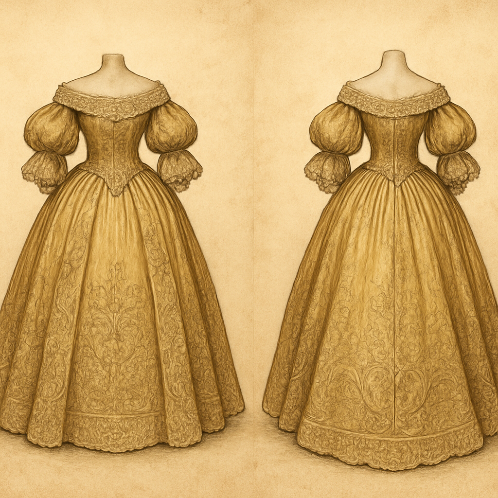 A gown for royalties
A gown for royalties
, vintage style, show front and back