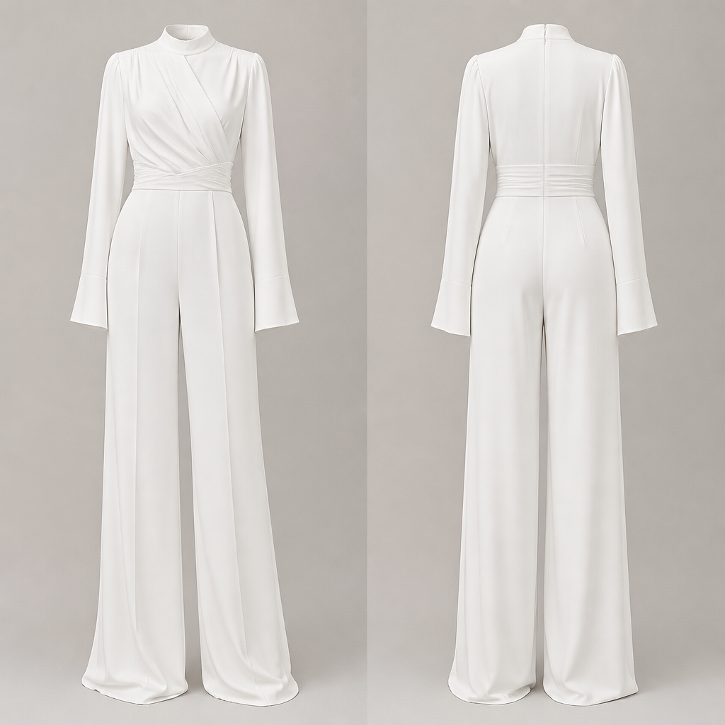 A Jumpsuit design. napravi mi ovaj kombinezon identičan kao na slici Samo neka bude u beloj boji. RS fashion aesthetics. Design with modest coverage.
photorealistic fashion design, A Jumpsuit design. napravi mi ovaj kombinezon identičan kao na slici Samo neka bude u beloj boji. RS fashion aesthetics. Design with modest coverage., just the design no text