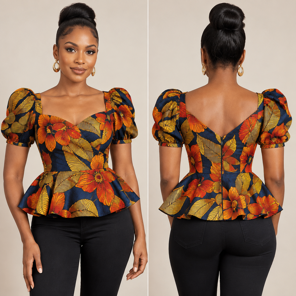 Vibrant kitenge tops ideas
photorealistic fashion design, Vibrant kitenge tops ideas , just the design no text, show front and back