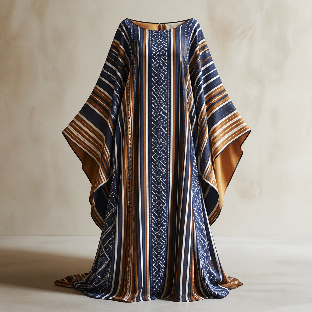 Kaba africain avec tissu Ekang col bateau extravagance
photorealistic fashion design, Kaba africain avec tissu Ekang col bateau extravagance , just the design no text