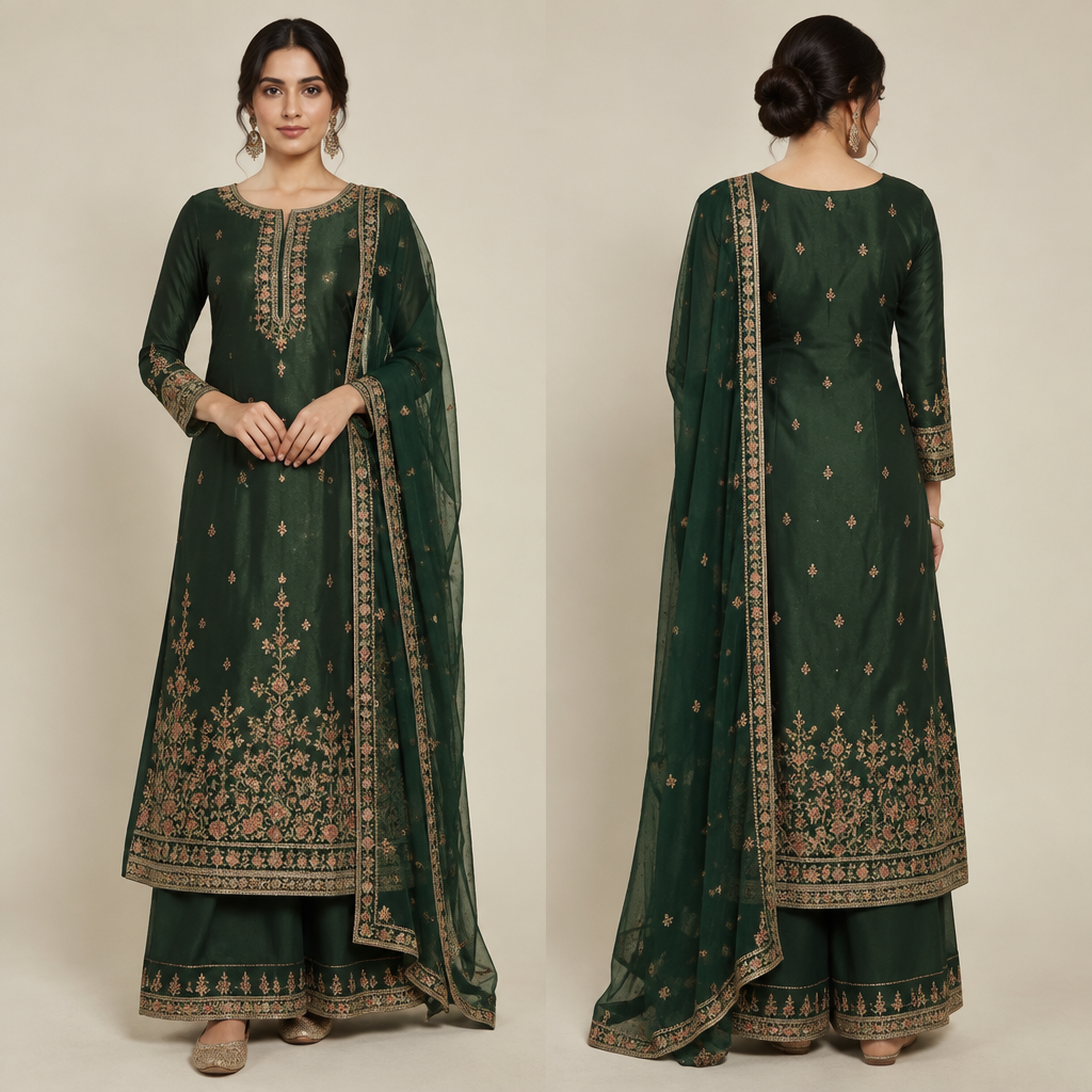 A traditional wear
photorealistic fashion design, A traditional wear
, formal style, just the design no text, show front and back