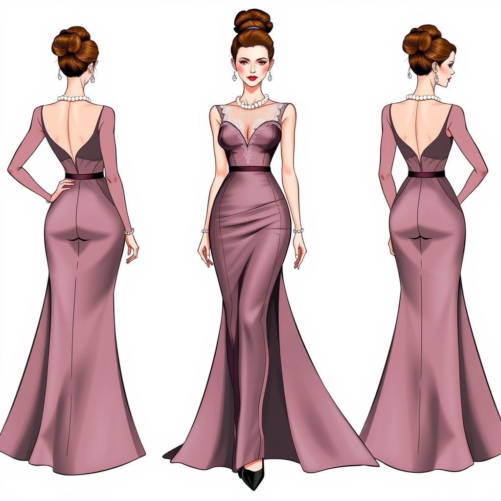 Beauty with brain
Create a sophisticated outfit that embodies the essence of "Beauty with Brains." Design a tailored, floor-length gown in luxurious satin, featuring delicate lace accents along the neckline. Pair with sleek, pointed-toe heels and understated pearl accessories. Incorporate a high updo hairstyle that exudes grace, representing confidence and intelligence through elegance.