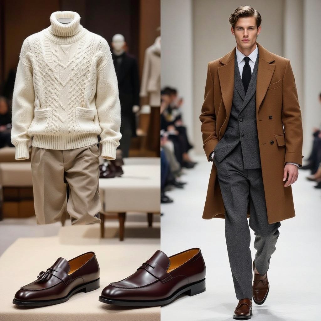 Old money style winter 2026 for men
Old money style winter 2026 for men, featuring cashmere knits, wool trousers, tailored overcoats, and classic leather loafers.