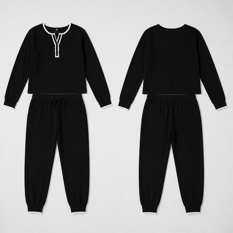 Lay flat side by side proportionately
edit the attached fashion design with these instructions: Lay flat side by side proportionately. keep it photorealistic, just the design no text