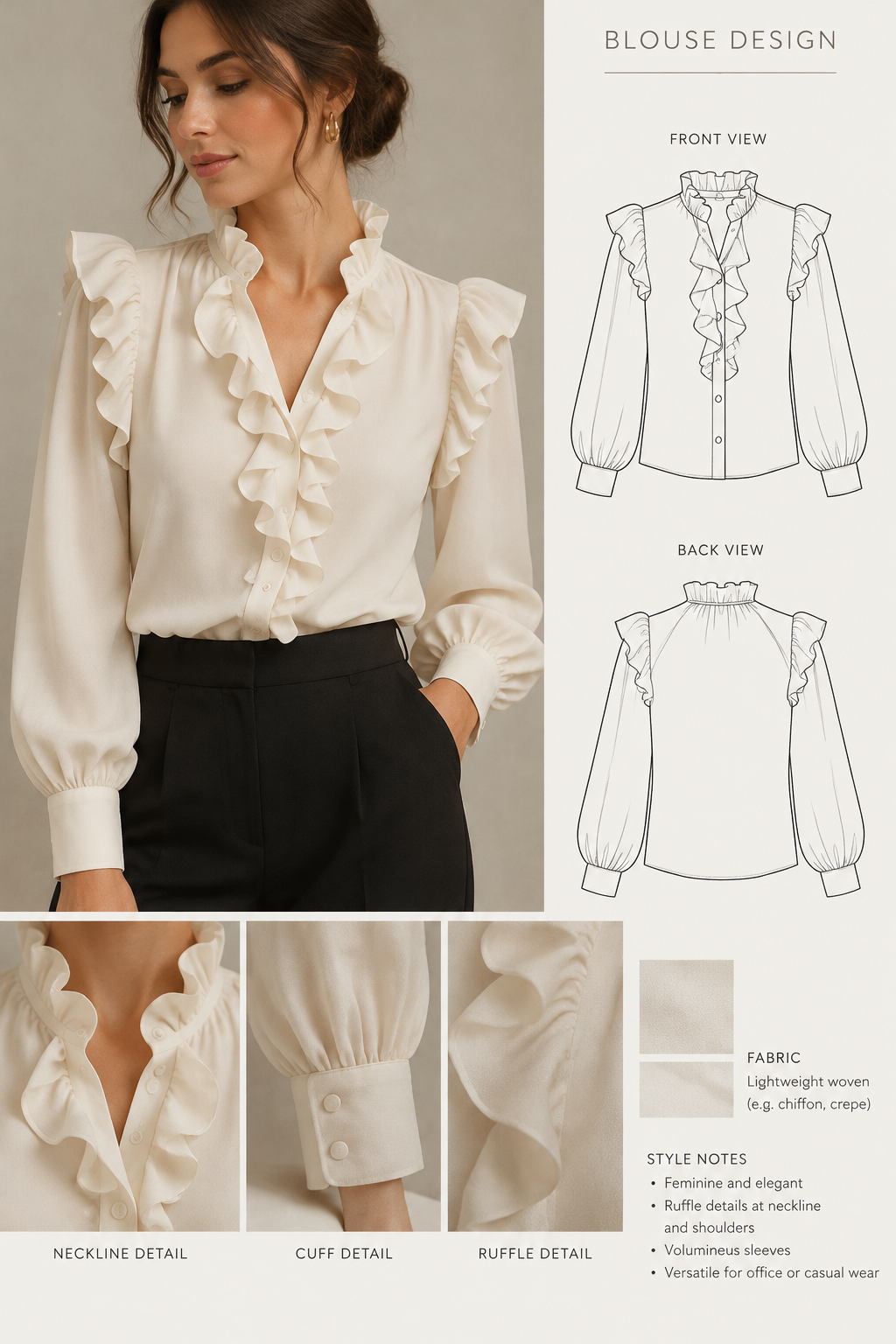blouse with ruffels
blouse with ruffels
