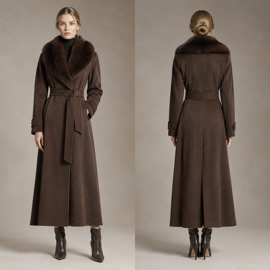A Female Coat design, suitable for Fall, in Formal style. Russia fashion aesthetics. Present it as professional fashion catalogue photography: the garment is the subject, shown full-length with editorial styling, neutral posing and tasteful, non-suggestive framing.
photorealistic fashion design, A Female Coat design, suitable for Fall, in Formal style. Russia fashion aesthetics. Present it as professional fashion catalogue photography: the garment is the subject, shown full-length with editorial styling, neutral posing and tasteful, non-suggestive framing., formal style, just the design no text