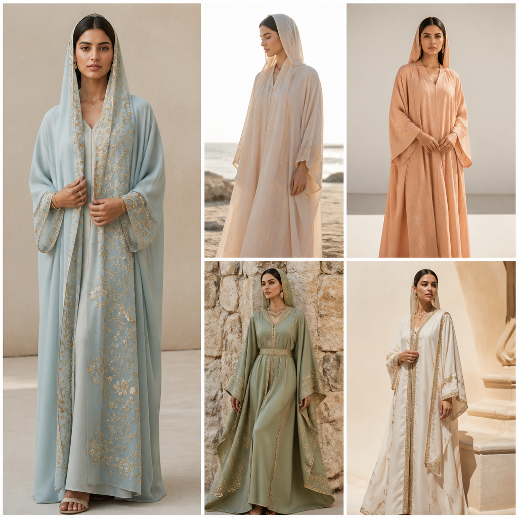 A Female Dress design, suitable for Summer. THE ZAFIRA COLLECTION
مجموعة زفيرة الأولى
وتكون كل عباية باسم امرأة أو رمز تاريخي:
01 — The Zaphira
القطعة الرئيسية.
02 — Lalla
عباية ناعمة جدًا.
03 — Bahia
عباية أنثوية.
04 — Dihya
قطعة أكثر قوة.
05 — Tin Hinan
قطعة فاخرة ومميزة.. Oman fashion aesthetics.
photorealistic fashion design, A Female Dress design, suitable for Summer. THE ZAFIRA COLLECTION
مجموعة زفيرة الأولى
وتكون كل عباية باسم امرأة أو رمز تاريخي:
01 — The Zaphira
القطعة الرئيسية.
02 — Lalla
عباية ناعمة جدًا.
03 — Bahia
عباية أنثوية.
04 — Dihya
قطعة أكثر قوة.
05 — Tin Hinan
قطعة فاخرة ومميزة.. Oman fashion aesthetics., just the design no text