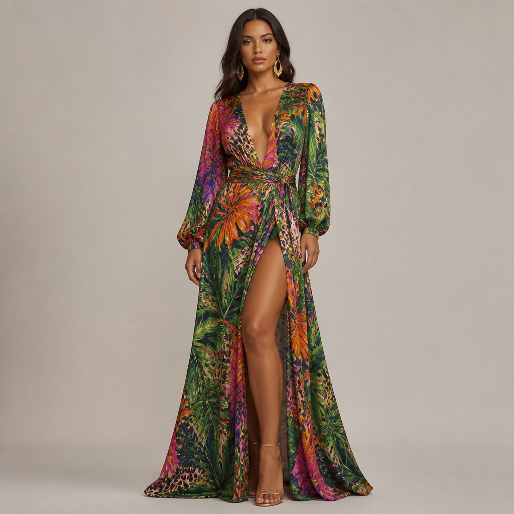 A Female Dress design, suitable for Winter. Consider Brazilian fashion — bold colors, body-positive, beachwear influence, tropical prints, carnival vibrancy. Current season is Winter in Brazil.
photorealistic fashion design, A Female Dress design, suitable for Winter. Consider Brazilian fashion — bold colors, body-positive, beachwear influence, tropical prints, carnival vibrancy. Current season is Winter in Brazil., just the design no text