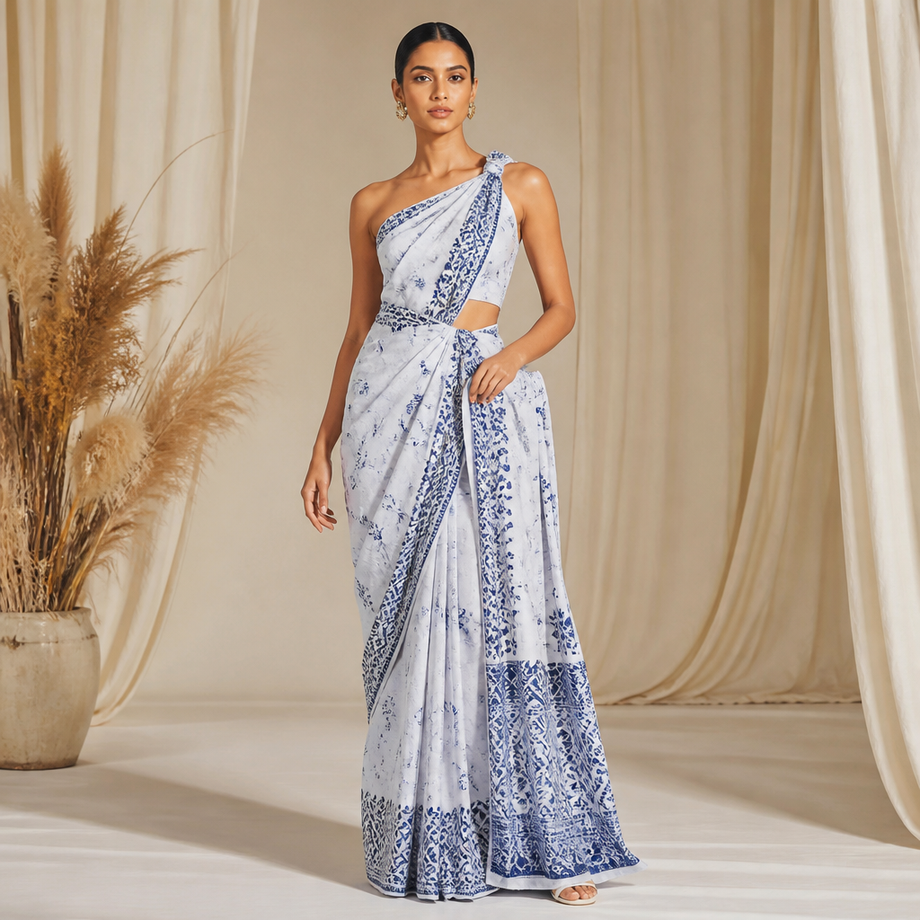 A Female Dress design, suitable for Summer, shown on a model with an athletic build. Consider Sri Lankan fashion — kandyan saree draping, batik prints; tropical-friendly fabrics. Present it as professional fashion catalogue photography: the garment is the subject, shown full-length with editorial styling, neutral posing and tasteful, non-suggestive framing.
photorealistic fashion design, A Female Dress design, suitable for Summer, shown on a model with an athletic build. Consider Sri Lankan fashion — kandyan saree draping, batik prints; tropical-friendly fabrics. Present it as professional fashion catalogue photography: the garment is the subject, shown full-length with editorial styling, neutral posing and tasteful, non-suggestive framing., just the design no text