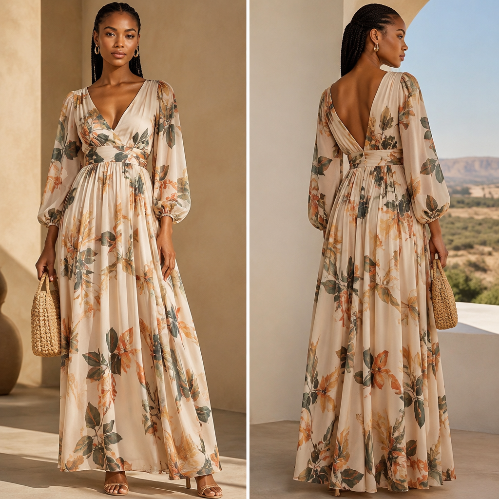 A Female Dress design, suitable for Spring. To build NONOLUX into a trusted fashion brand that empowers modern women to look elegant, feel confident, and express their individuality through timeless, high-quality, affordable luxury.”. South Africa fashion aesthetics. Present it as professional fashion catalogue photography: the garment is the subject, shown full-length with editorial styling, neutral posing and tasteful, non-suggestive framing.
photorealistic fashion design, A Female Dress design, suitable for Spring. To build NONOLUX into a trusted fashion brand that empowers modern women to look elegant, feel confident, and express their individuality through timeless, high-quality, affordable luxury.”. South Africa fashion aesthetics. Present it as professional fashion catalogue photography: the garment is the subject, shown full-length with editorial styling, neutral posing and tasteful, non-suggestive framing., just the design no text