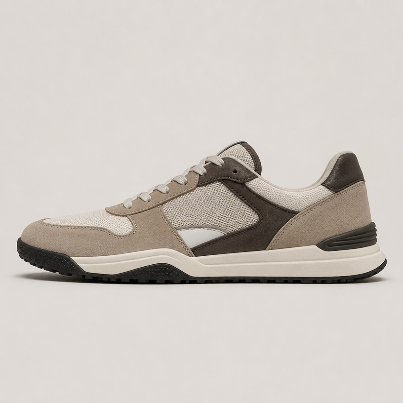 A Male fashion design, for Casual. Zapatilla de deporte. Design with modest coverage.
using the attached image as a visual reference and sketch, create this: photorealistic fashion design, A Male fashion design, for Casual. Zapatilla de deporte. Design with modest coverage., just the design no text