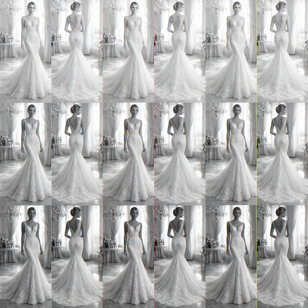 Wedding fish tale
Wedding fish tale
, lace style, show front and back