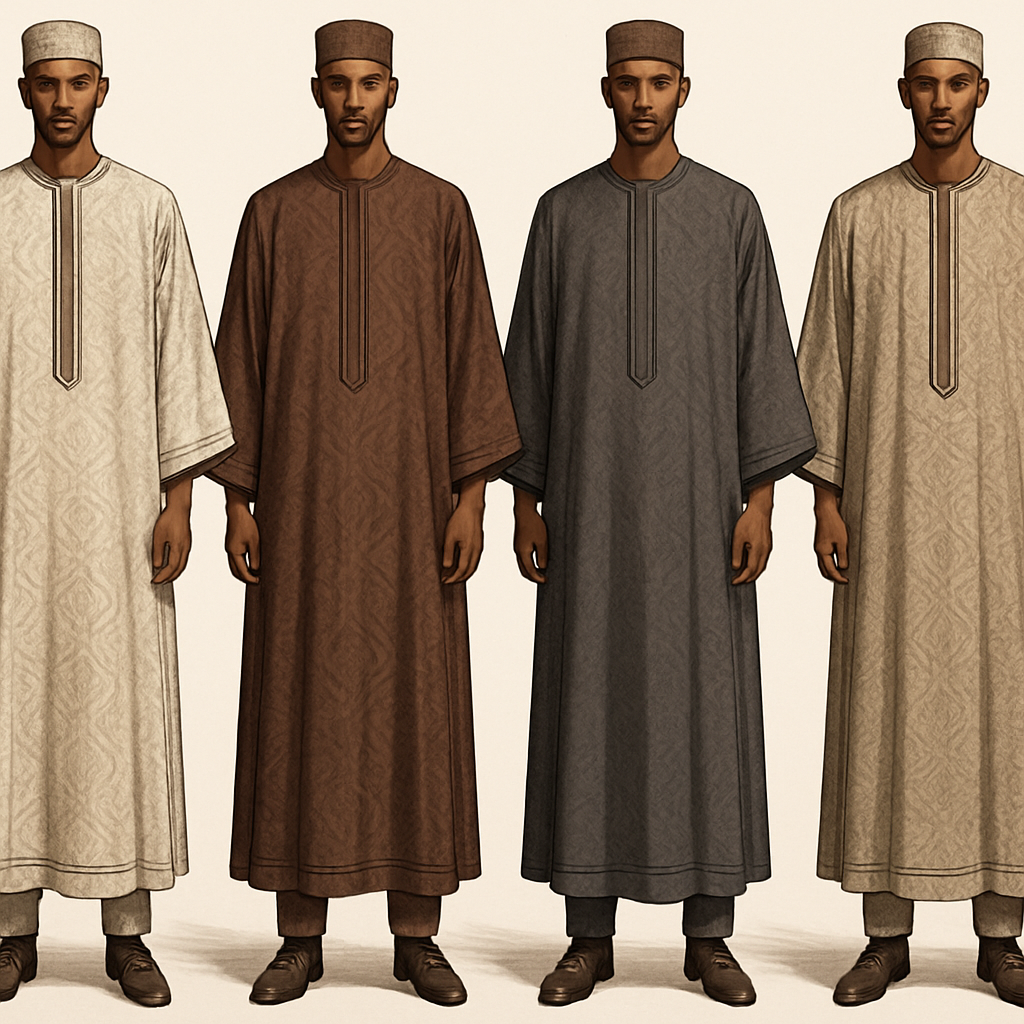 Create a unique, classy, and sophisticated shadda boubou design that’s first in the world. Please provide me with four designs.
Create a unique, classy, and sophisticated shadda boubou design that’s first in the world. Please provide me with four designs.