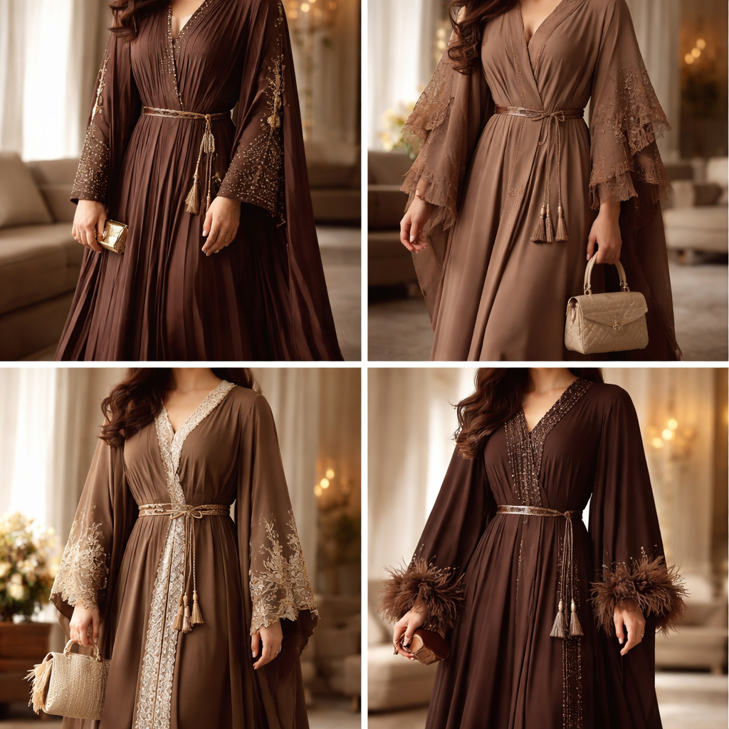 عايزه افكار تصاميم عبايات باللون البني
عايزه افكار تصاميم عبايات باللون البني