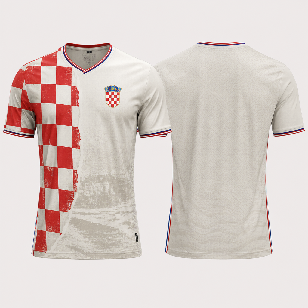 A Male Pants design, suitable for Summer. let's design a football jersey inspired by my songs and stories about Croatia. HR fashion aesthetics.
photorealistic fashion design, A Male Pants design, suitable for Summer. let's design a football jersey inspired by my songs and stories about Croatia. HR fashion aesthetics., just the design no text