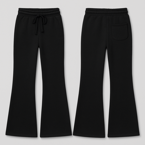 voglio un pantalone di tuta flared basico
