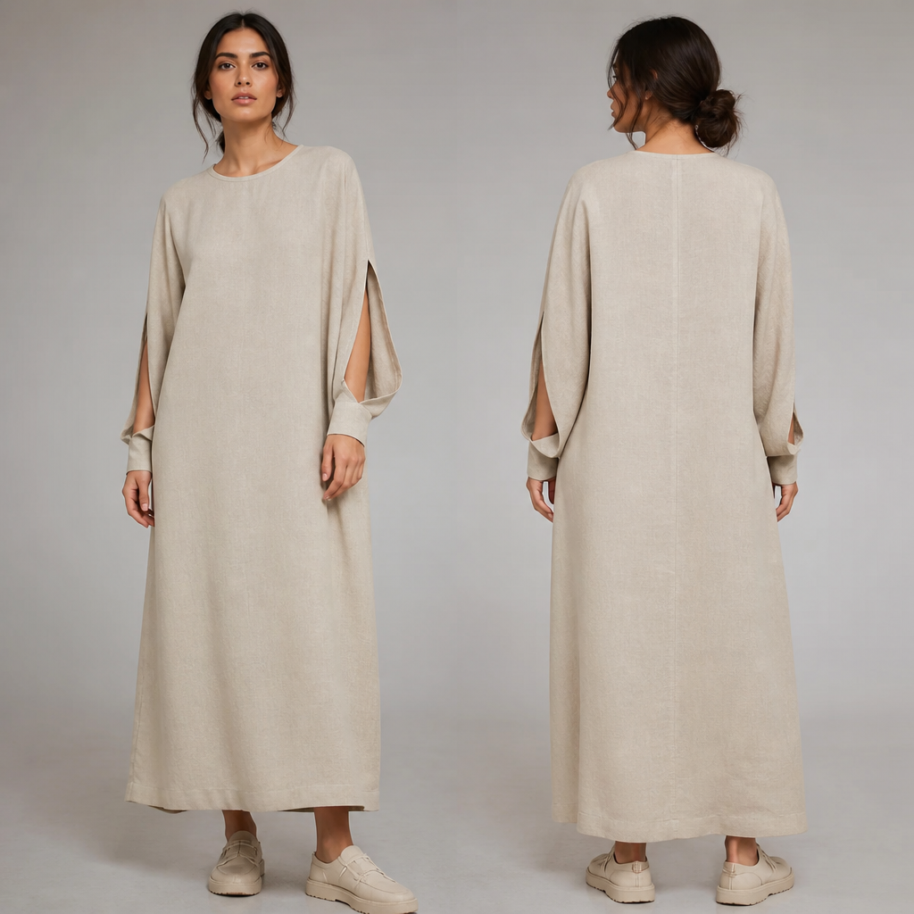 A Female Dress design, for Casual, suitable for Fall, in Streetwear + Minimalist + Linen style. linen viscose
ouverture sur les monches longs. Algeria fashion aesthetics.
photorealistic fashion design, A Female Dress design, for Casual, suitable for Fall, in Streetwear + Minimalist + Linen style. linen viscose
ouverture sur les monches longs. Algeria fashion aesthetics., streetwear style, just the design no text