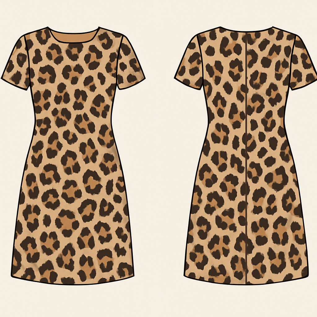 Simple dress
Simple dress
, animal_print style, show front and back