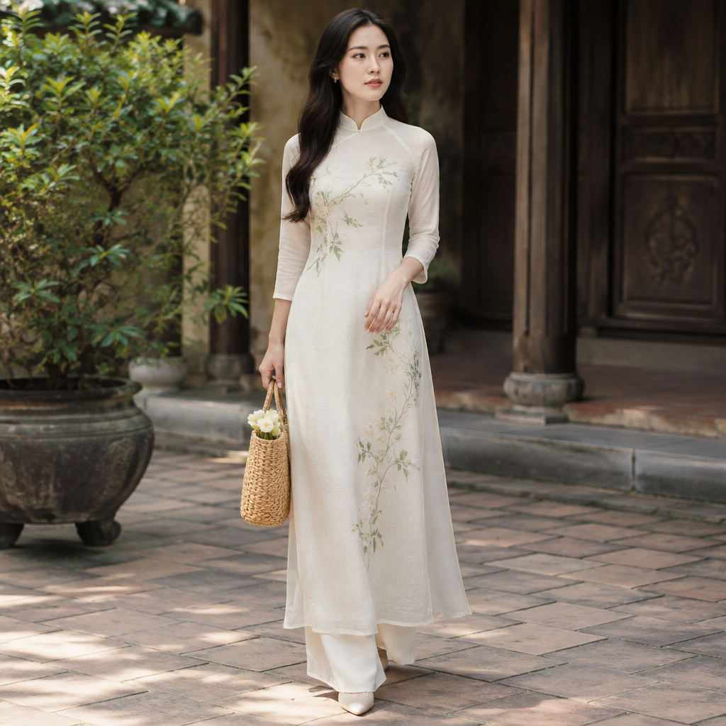 A Female Dress design, suitable for Summer, in Classic style. Vietnam fashion aesthetics. Present it as professional fashion catalogue photography: the garment is the subject, shown full-length with editorial styling, neutral posing and tasteful, non-suggestive framing.
photorealistic fashion design, A Female Dress design, suitable for Summer, in Classic style. Vietnam fashion aesthetics. Present it as professional fashion catalogue photography: the garment is the subject, shown full-length with editorial styling, neutral posing and tasteful, non-suggestive framing., classic style, just the design no text