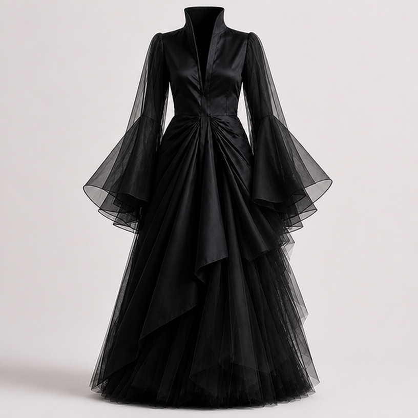 Make it in black
edit the attached fashion design with these instructions: Make it in black. keep it photorealistic, just the design no text