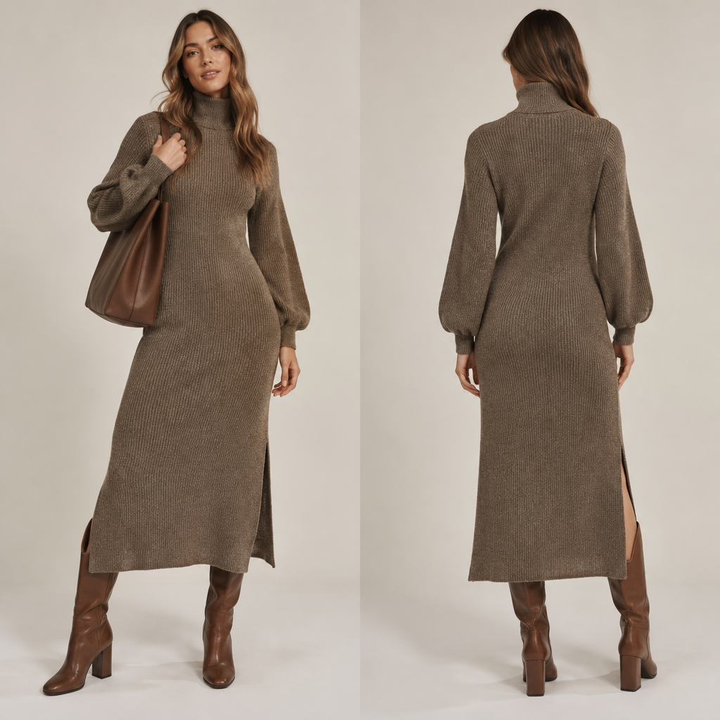 A Female Dress design, suitable for Fall. Consider American fashion — diverse and trend-driven, casual-cool, athleisure influence, regional variety from NYC sophistication to LA relaxed. Current season is Autumn in United States. Present it as professional fashion catalogue photography: the garment is the subject, shown full-length with editorial styling, neutral posing and tasteful, non-suggestive framing.
photorealistic fashion design, A Female Dress design, suitable for Fall. Consider American fashion — diverse and trend-driven, casual-cool, athleisure influence, regional variety from NYC sophistication to LA relaxed. Current season is Autumn in United States. Present it as professional fashion catalogue photography: the garment is the subject, shown full-length with editorial styling, neutral posing and tasteful, non-suggestive framing., just the design no text