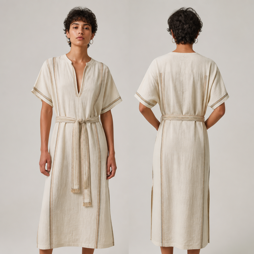 A Unisex Dress design, suitable for Summer. Tunisia fashion aesthetics. Current season is Summer in Tunisia.
photorealistic fashion design, A Unisex Dress design, suitable for Summer. Tunisia fashion aesthetics. Current season is Summer in Tunisia., just the design no text