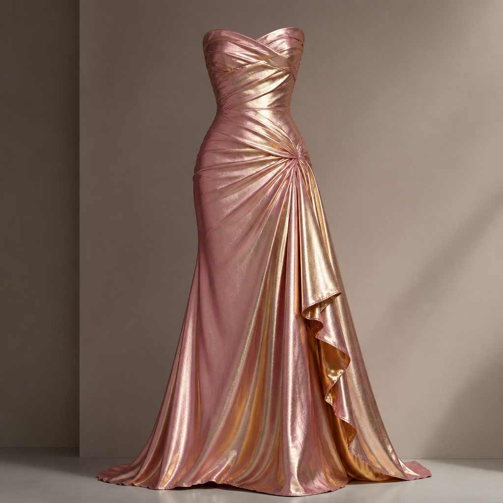 photorealistic fashion design, um rosa dourada. Brazil fashion aesthetics., just the design no text. Refinement: rosa dourada
photorealistic fashion design, photorealistic fashion design, um rosa dourada. Brazil fashion aesthetics., just the design no text. Refinement: rosa dourada, just the design no text