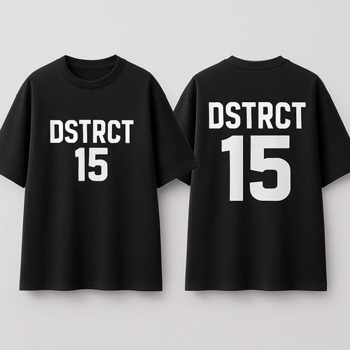 Camiseta oversize streetwear premium con logo DSTRCT 15 
