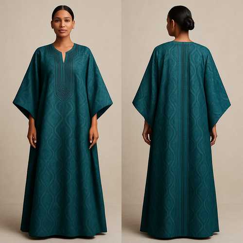 Create a shadda boubou for women that's the first of its kind, unique, classy, and sophisticated in design.