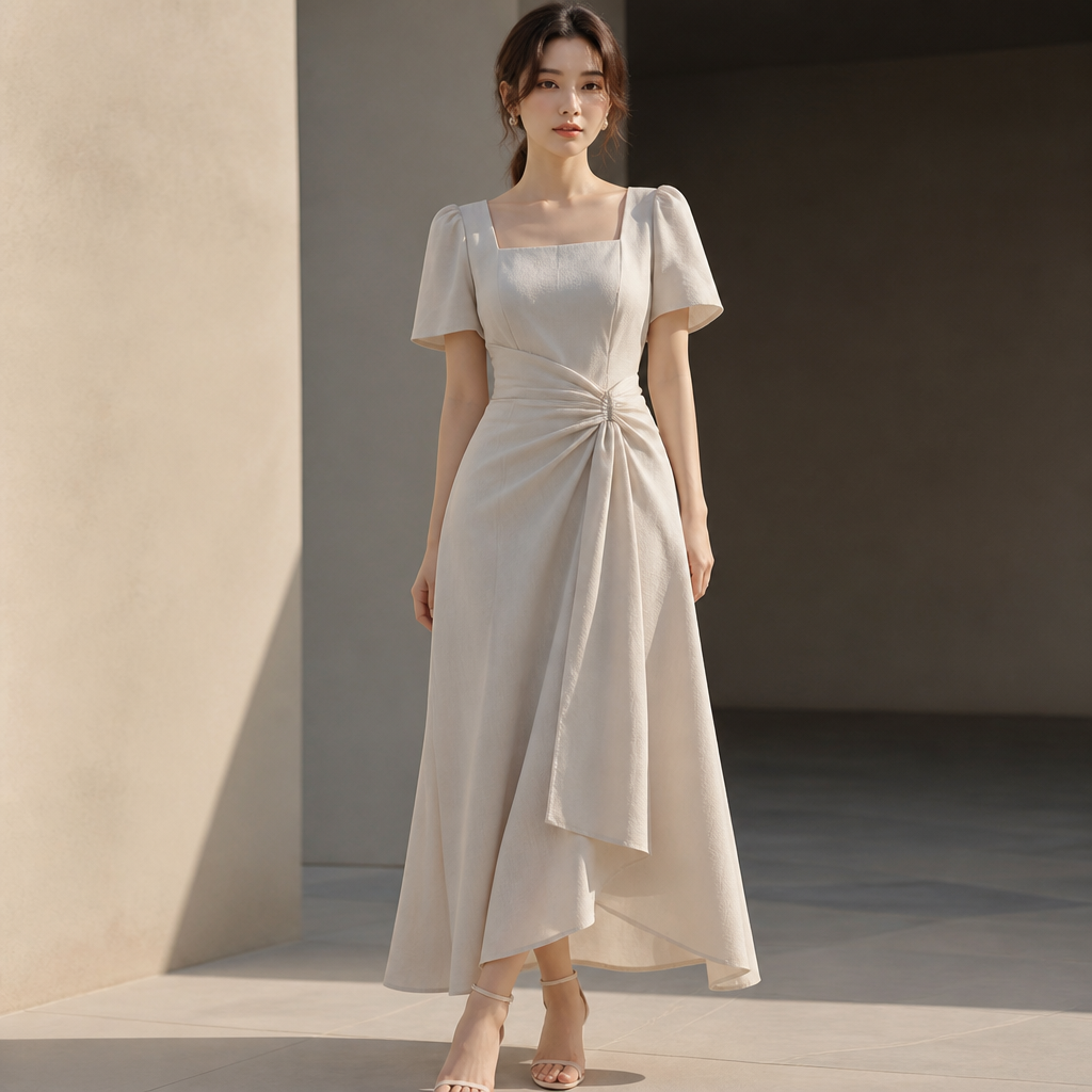 A Female Dress design, suitable for Summer, in Korean Fashion style. Turkey fashion aesthetics.
photorealistic fashion design, A Female Dress design, suitable for Summer, in Korean Fashion style. Turkey fashion aesthetics., korean_fashion style, just the design no text